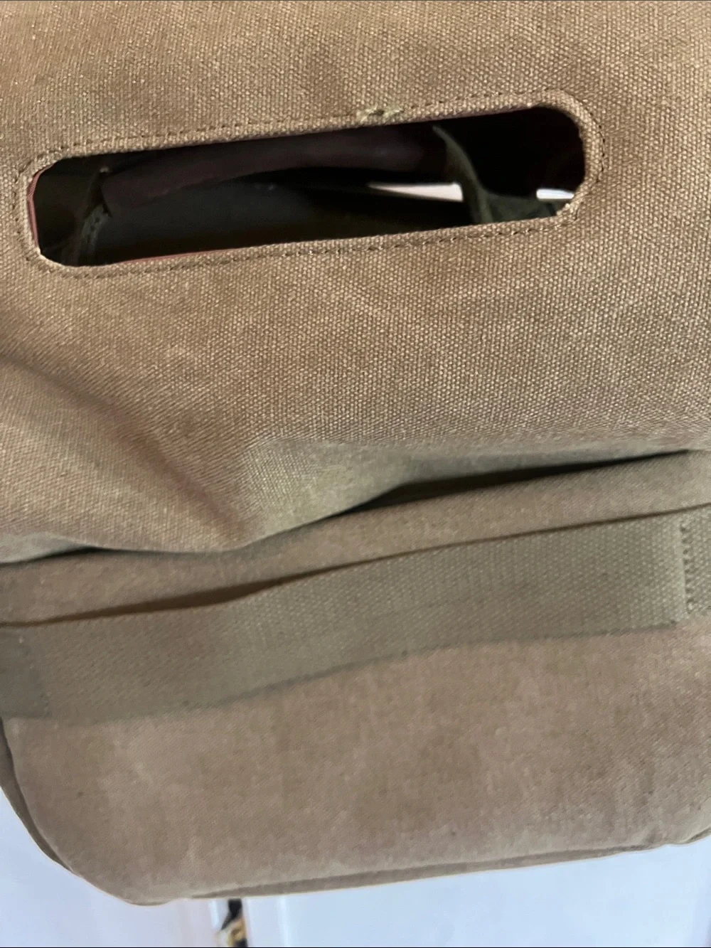 Smriti Olive Green Canvas storage Messenger Bag